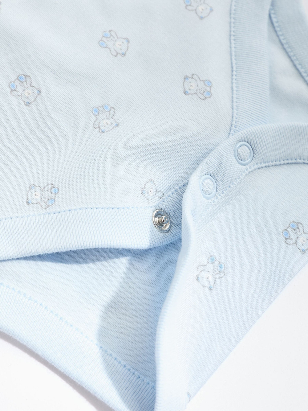 Боди с коротким рукавом для малышей Next K79-655, 7 шт., Белый, Голубой