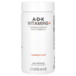 Codeage, витамины A, D и K +, 180 капсул