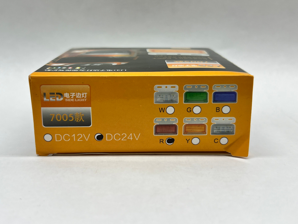 24V / Задние Светодиодные габаритные фонари, 24 вольта, красный, Кристалл, №7005 (за 1 шт.) -