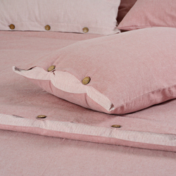 Постельное белье 2 спальное евро Sharmes Rustic розовый меланж