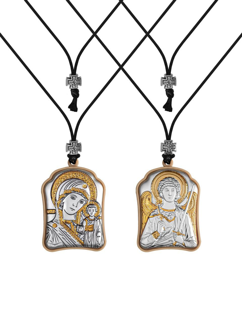 Казанская БМ-Ангел Хранитель, подвеска 2х сторонняя 30х40