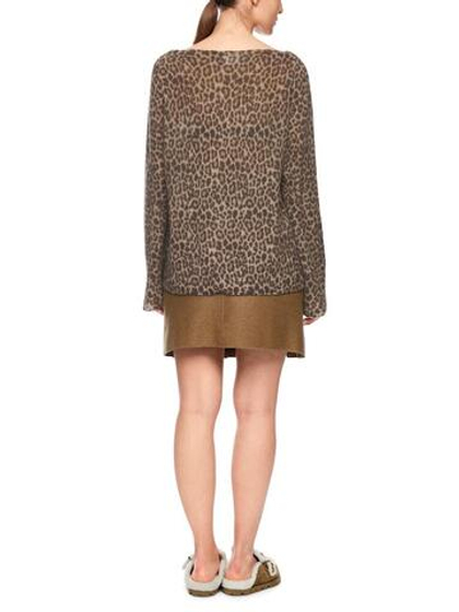 Marc Cain Пуловер с принтом из шерсти альпаки