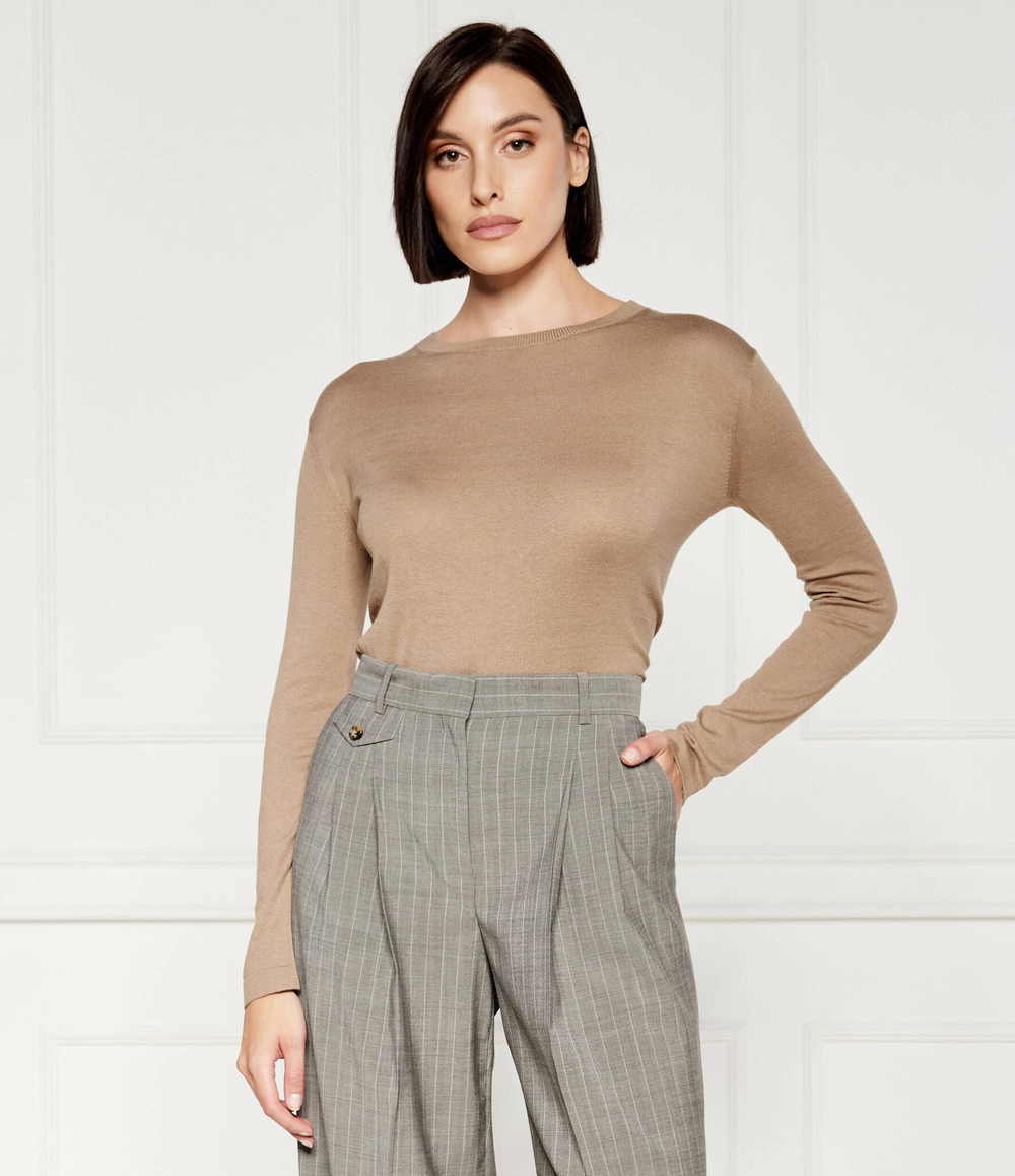 Шелковый свитер Max Mara Leisure - коричневый(263660586)