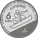 ИТАЛИЯ, 2025, 6 ЕВРО [СЕРЕБРО]