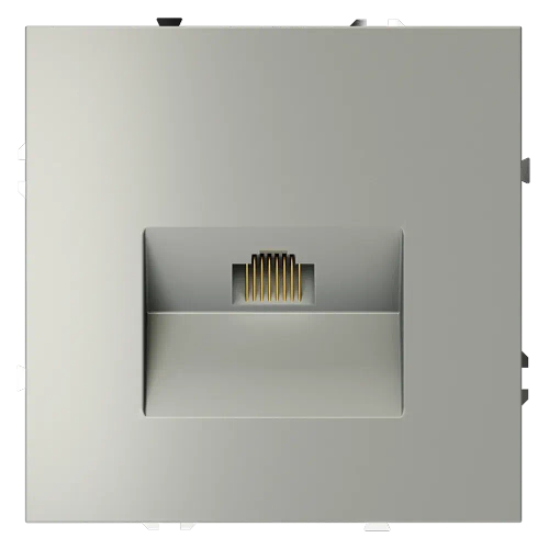 Розетка компьютерная встраиваемая VOLTUM S70 RJ45 кат.6, (сталь)