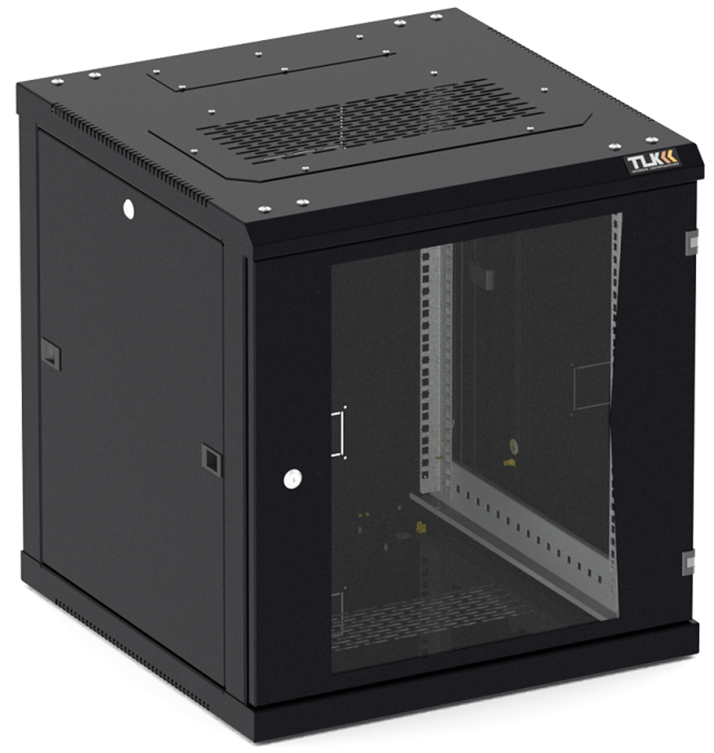 Шкаф настенный 19", 9U TLK TWC-096045-R-G-BK