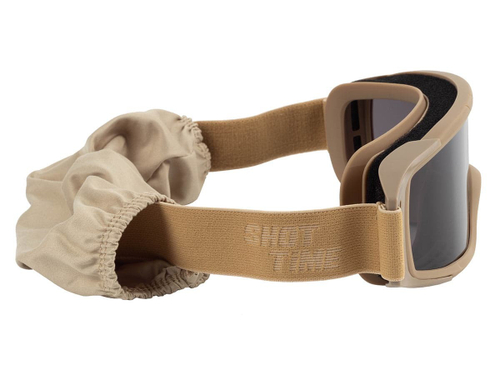 Маска стрелковая ShotTime Puma, защитная, хаки, комплект с 3 линзами