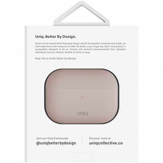 Чехол Uniq Lino Liquid silicone для AirPods Pro 2, розовый (AIRPODSPRO2-LINOPNK)