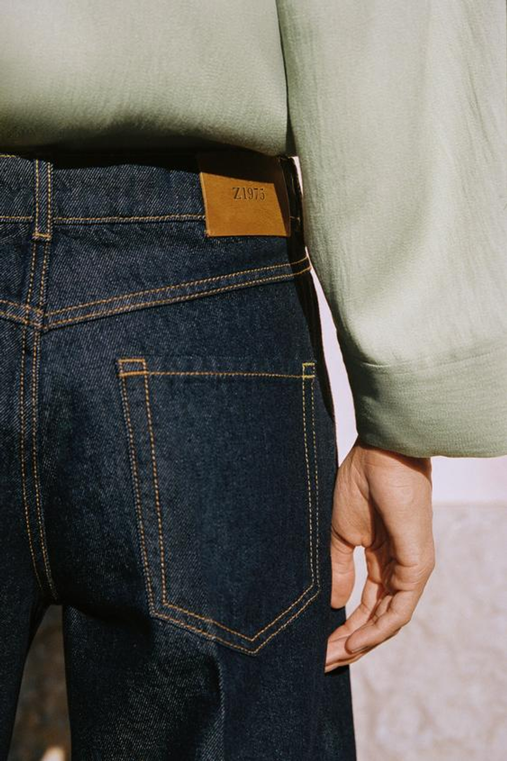 ZARA ДЛИННЫЕ ДЖИНСОВЫЕ ШОРТЫ Z1975, СИНИЙ