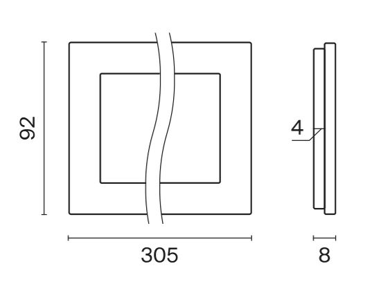 Рамка стеклянная VOLTUM S70 на 4 поста, (графит, стекло)