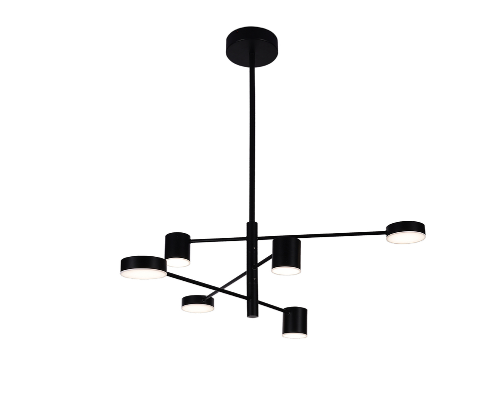 07650-6D,19(3000K) Люстра димм. Мекли черный