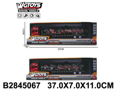 Автовоз ин. + 3 машинки, коробка W2212-12D