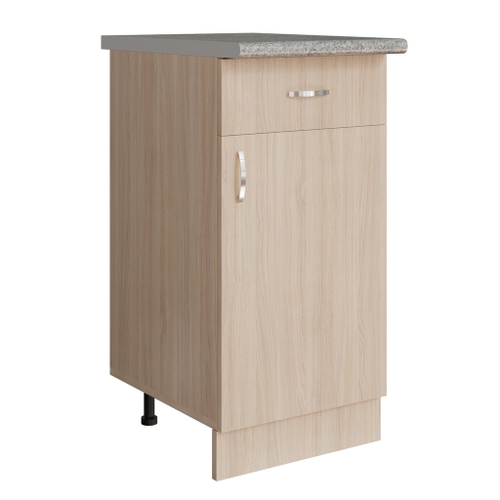 Стол разделочный 40 венге светлое (дуб млечный) (1 ящик), столешница гранит пёстрый