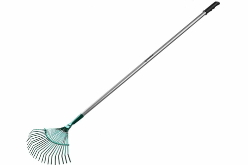 Веерные грабли с алюминиевым черенком GRINDA PROLine 22 плоских зубца 39586