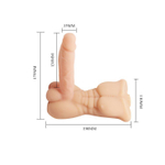 Мега вибратор Temptation Bigger Man с мужским торсом в качестве основания