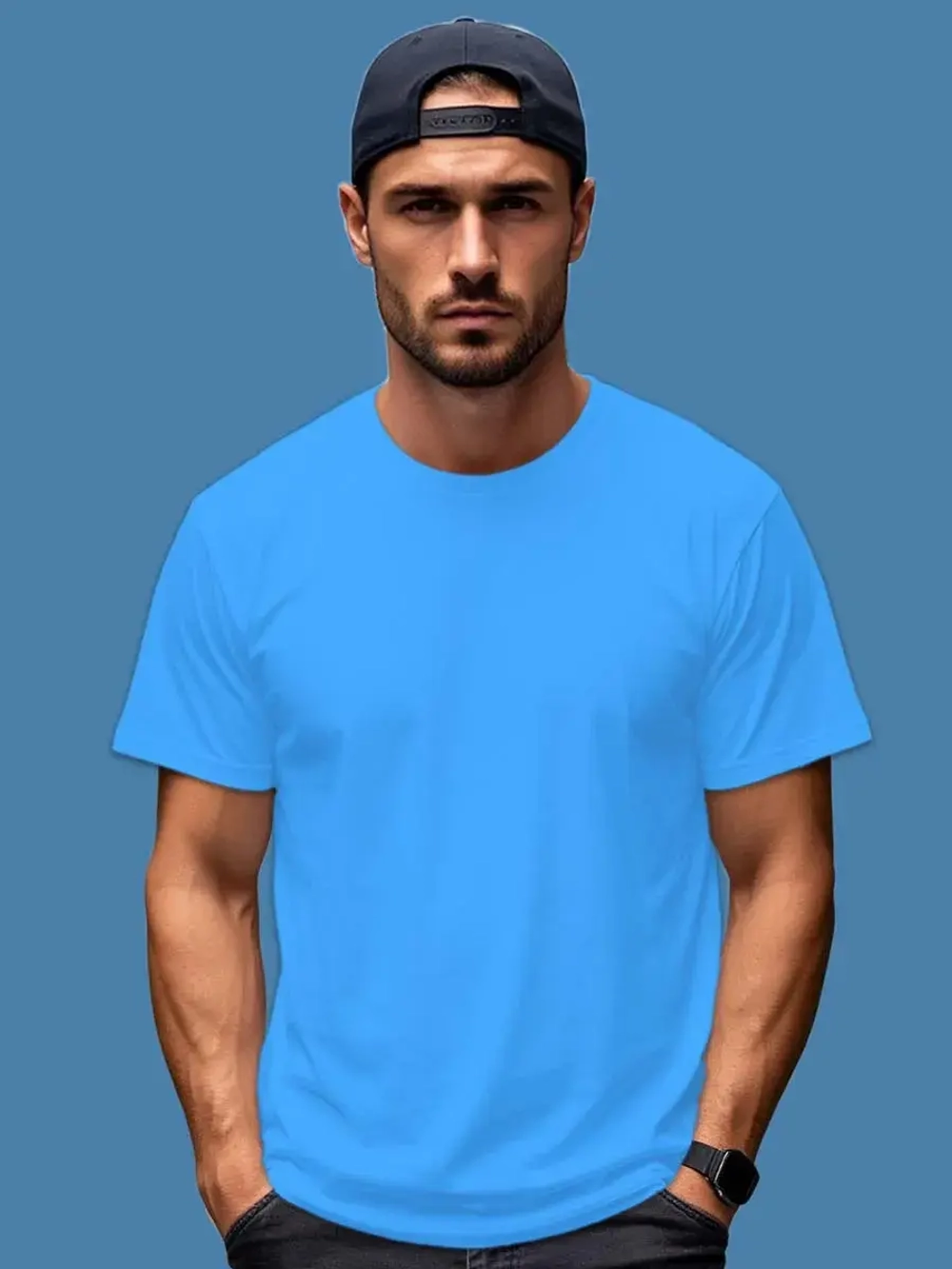 Футболка Взрослая.Премиум однотонная.1 шт