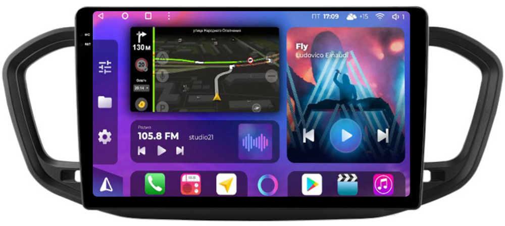 Магнитола для Lada Vesta NG 2023+ (без ШГУ) - FarCar BM10-2K-7289A10 монитор 10.36" 2K QLED на Android 14, TS10, 4+32Гб, CarPlay, 4G SIM-слот