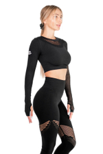 Лонгслив BODY ENGINEERS Motus 2.0 Crop Top Black