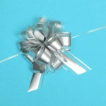 Бант для оформления подарка «Изыск» 5 см, d=17 см, Серебро