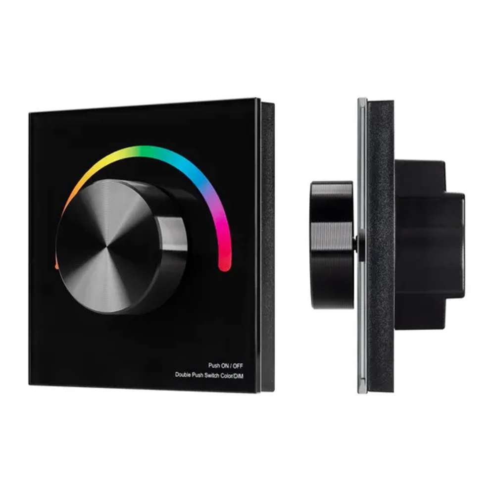 Панель SMART-P5-RGB-G-IN Black (3V, Rotary, 2.4G) (Arlight, IP20 Пластик, 5 лет) 033757