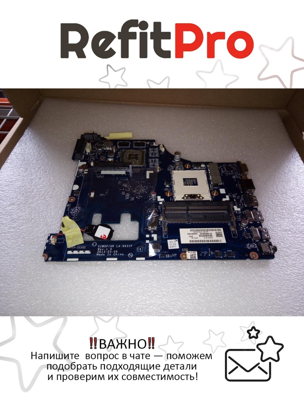 Материнская плата для ноутбука Lenovo G500 VIWGP/GR LA-9631P W8P DIS HM76 1G 18W (90004365), оригинал