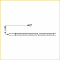 Дюралайт 2-х провод, диаметр 10 мм, 220В, желтые LED лампы 30 шт на 1 м., бухта 100 м., статика, Teamprof (TPF-DL-2WH-100-10mm-240-Y)