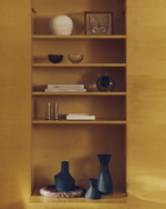 Набор из 3 ваз Dunari из черной терракоты 10,2 см / 13,5 см / 10 см