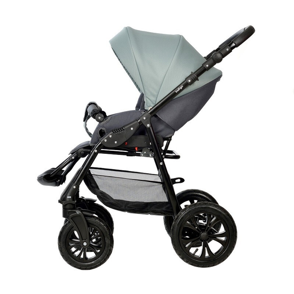 Детская коляска Indigo Charlotte Sity 2 в 1 Cs 02 т.серый+шалфей