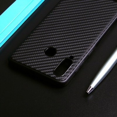 Чехол ТПУ карбон для Samsung Galaxy A60, 011068 Черный