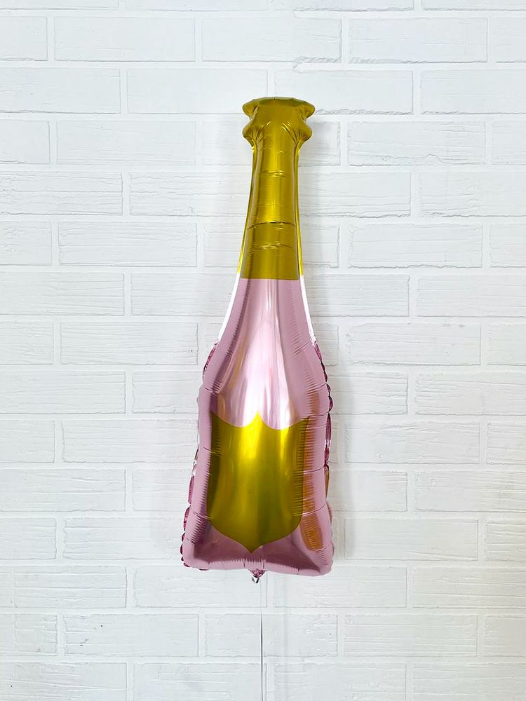 К Фигура Бутылка шампанского, розово-золотая, 30"/80*20 СМ, 1шт.