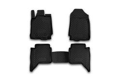 Коврики в салон для FORD Ranger, 4 двери, 2011-2022 4 шт. (полиуретан) ELEMENT1634210K