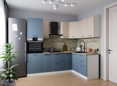 Кухонный гарнитур угловой Fusion 2400х1600 (26 мм)