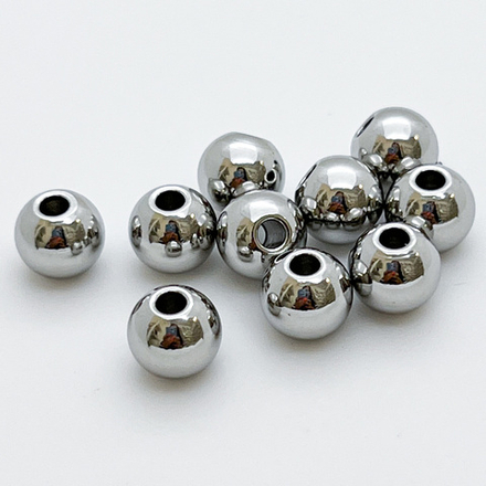 Бусина, сталь, размер 8*6,5 мм, цена за 1 шт