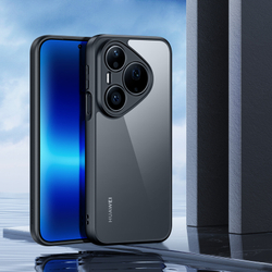 Чехол прозрачный с черными рамками для Huawei Pura 90 Pro, серия Aimo Series от Dux Ducis