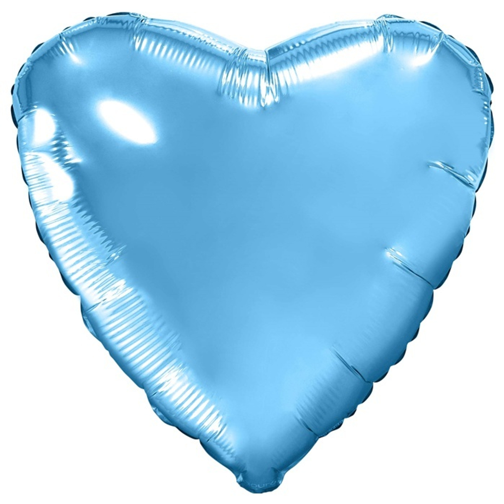 Шар Agura сердце 18" холодно-голубой #758120