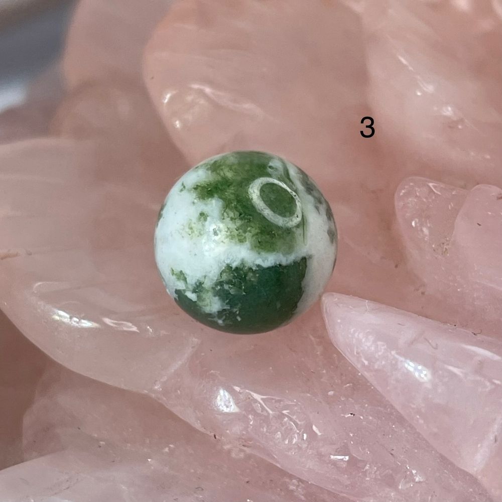 54656  Агат Моховой Бусина 10мм