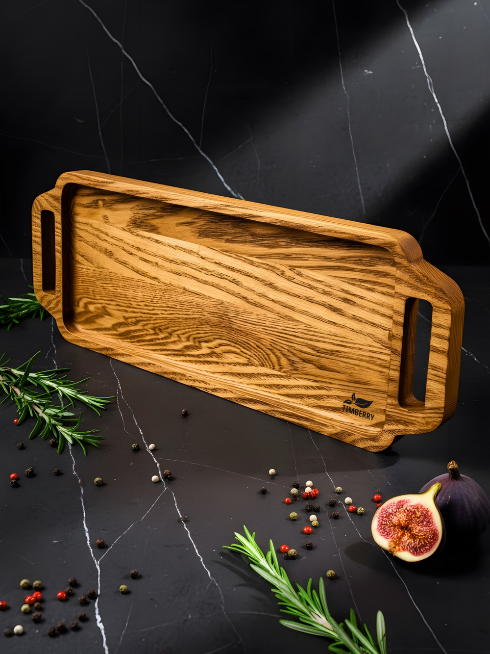 Поднос деревянный 45х16 см с ручками