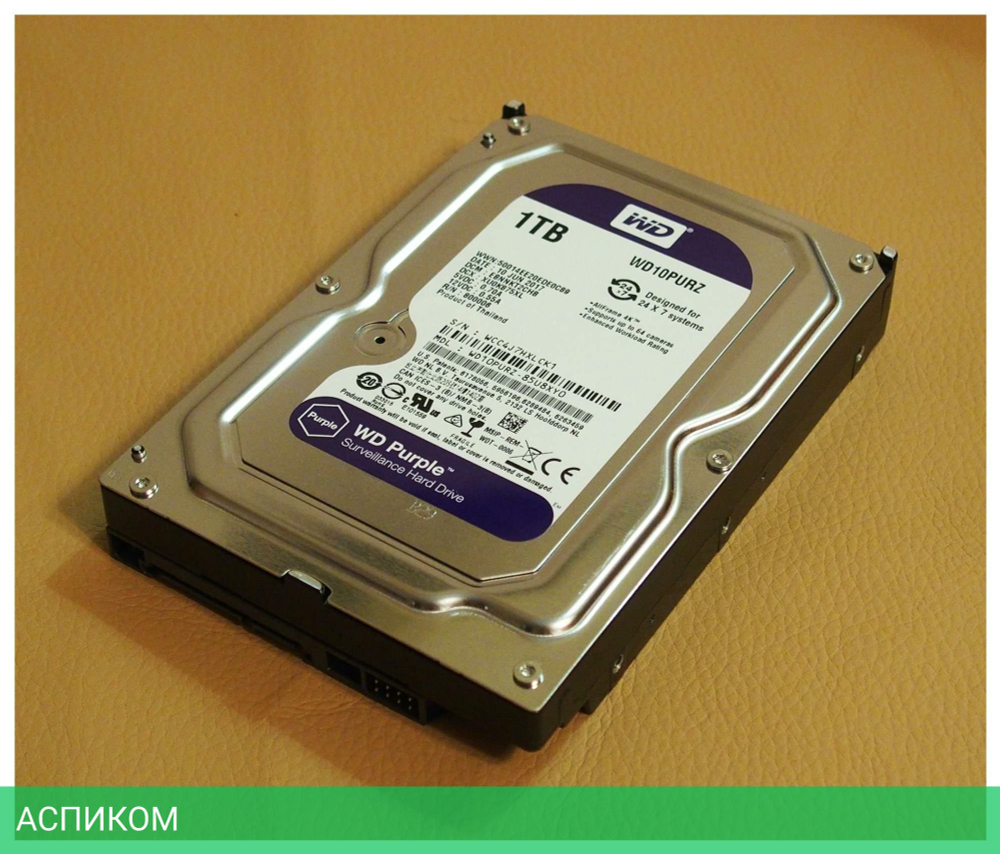 Жесткий диск WD 1TB WD10PURZ