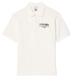 Мужское теннисное поло Lacoste Roland Garros Edition Terry Polo Shirt - белый