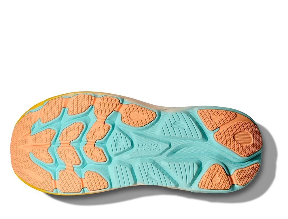 Кроссовки для бега женские Hoka Clifton 10 Сине-оранжевые