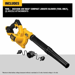 DEWALT DCE100-1 20 В воздуходувка-пылесборник для домашнего компьютера, сдувка пыли, очистка листьев, опилок