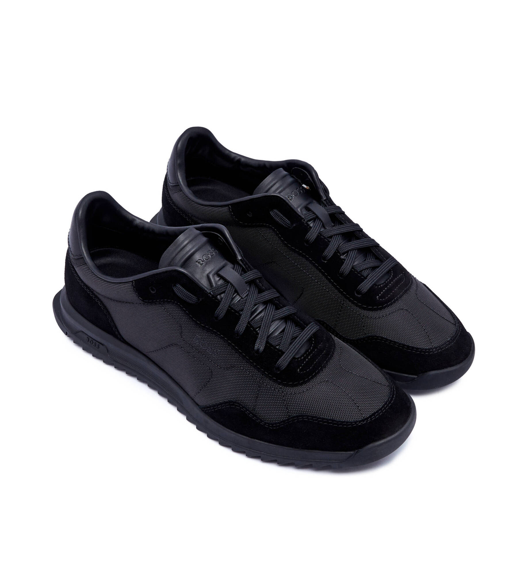 Кожаные кроссовки BOSS BLACK - черный(50517276)