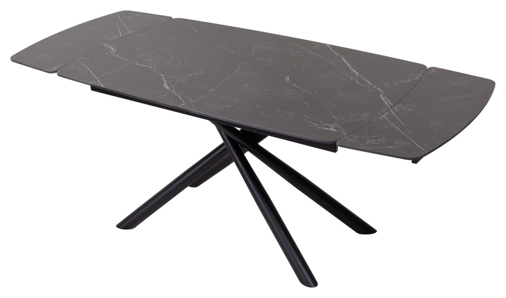 Стол М-City DISAUR Риволи (Rivoli) 140 Черный Мрамор (Matt Black Marble Solid Ceramic), Черный