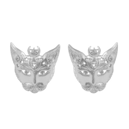 Серьги "Бастет" гвоздики, серебро