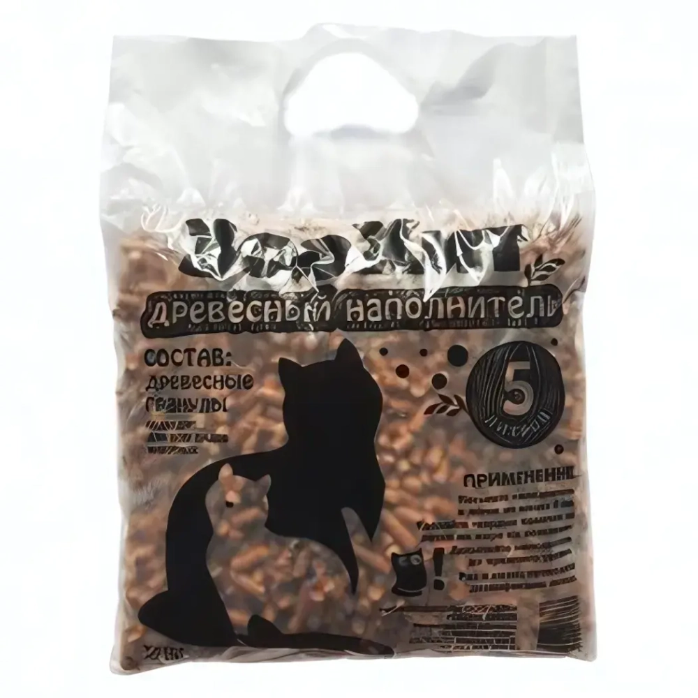 Наполнитель для кошачьего туалета древестный «ЗооХит» 5л