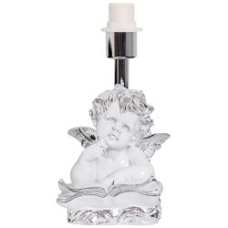 Настольная лампа Ангел Поэт Сильвер с абажуром Мадлен Пудровый