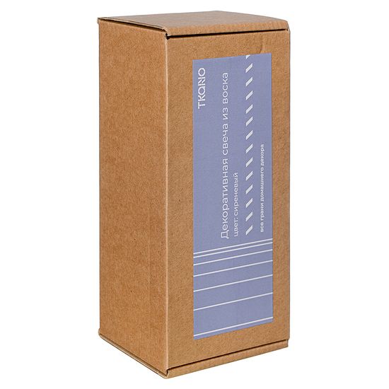 Свеча декоративная цвета лаванды из коллекции edge, 16,5см