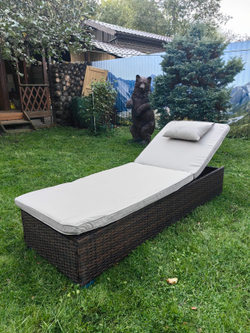 Шезлонг из искусственного ротанга Орландо цвет Шоколад