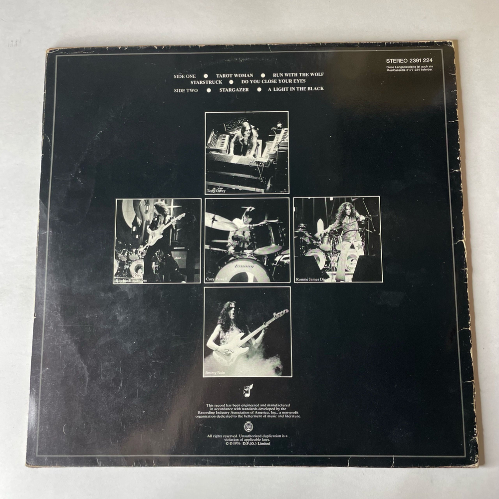 Винтажная виниловая пластинка LP Rainbow Rising (Германия 1976)