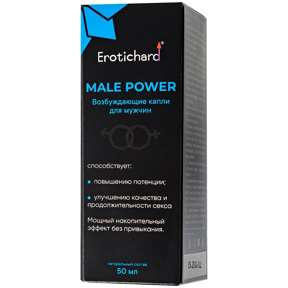 Капли мужские возбуждающие Erotichard Male Power, 50 мл.